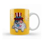 Baskı Dükkanı Cat 4th Of July Gift Independence Day Kupa Bardak