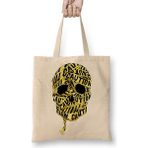 Baskı Dükkanı Caution Skull Bez Çanta