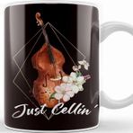 Baskı Dükkanı Cello Flower Cellist Classical Music Musical Instrument Kupa