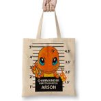 Baskı Dükkanı Charmander Bad Boy Pokemon Bez Çanta