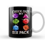 Baskı Dükkanı Check Out My Six Pack Funny Gaming Dice Pun Kupa