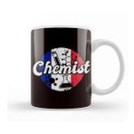Baskı Dükkanı Chemist France Flag Laboratory Chemistry Pharmacist Lab Tech Kupa