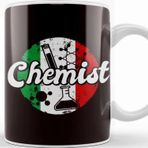 Baskı Dükkanı Chemist Italy Flag Chemistry Scientist Pharmacist Laboratory Kupa