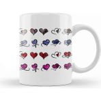 Baskı Dükkanı Chrome Hearts Holographic Metallic Hearts Pattern Kupa Bardak