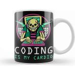 Baskı Dükkanı Coding Is My Cardio Funny Coding Gift Kupa