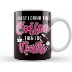 Baskı Dükkanı Coffee Nail Tech Manicurist Pedicurist Polish Gift Kupa1 Adet Beyaz