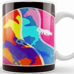 Baskı Dükkanı Colorful Equestrian Sport Horse Riding Horses Fan Horseshoe Kupa