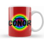 Baskı Dükkanı Conor Mcgregor Vintage Retro Rainbow Style Warriors Design Wrestlers Gift Kupa Bardak