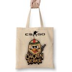 Baskı Dükkanı Counter Strike Global Offensive Cs Go Chicken Strike Bez Çanta