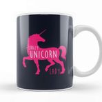 Baskı Dükkanı Crazy Unicorn Lady Kupa