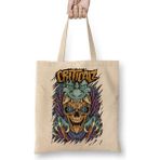 Baskı Dükkanı Criticalz Skull Tribal Bez Çanta