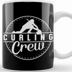 Baskı Dükkanı Curling Crew Team Coach Sweeping Stones Curling Player Kupa Bardak