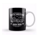 Baskı Dükkanı Custom Motorcycle Native American Dark Iron Kupa Bardak