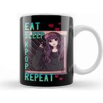 Baskı Dükkanı Cute Eat Sleep K Pop Repeat Korean Music Kpop Girl Kupa