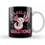 Baskı Dükkanı Cute & Funny I Axolotl Questions Walking Fish Kupa Bardak
