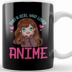 Baskı Dükkanı Cute Funny Just A Girl Who Loves Anime Manga Kupa
