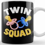 Baskı Dükkanı Cute Funny Twin Squad Twinning Baby Pacifiers Kupa