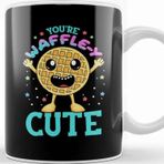 Baskı Dükkanı Cute & Funny You're Waffle Y Cute Waffle Pun Beyaz 330 ml Porselen Kupa Bardak