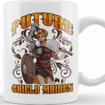 Baskı Dükkanı Cute Future Shield Maiden Nordic Viking Warrior Kupa
