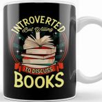 Baskı Dükkanı Cute Introverted But Willing to Discuss Books Kupa Bardak