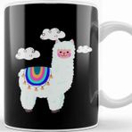 Baskı Dükkanı Cute Llama Clouds Cool Alpaka Present Kupa Bardak