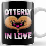 Baskı Dükkanı Cute Otterly in Love Otter Pun Utterly In Love Kupa Bardak
