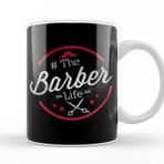 Baskı Dükkanı Cute The Barber Life Professional Barbershop Beyaz 330 ml Porselen Kupa