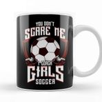 Baskı Dükkanı Cute You Don't Scare Me I Coach Girls Soccer Beyaz 330 ml Porselen Kupa Bardak