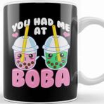Baskı Dükkanı Cute You Had Me At Boba Anime Kawaii Bubble Tea , Kupa
