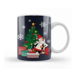 Baskı Dükkanı Deputy Dawg Around The Christmas Tree Beyaz Porselen Kupa Bardak