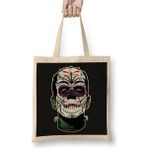 Baskı Dükkanı Dia De Los Muertos Day Of The Dead Monster Bez Çanta