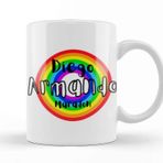 Baskı Dükkanı Diego Armando Maradon Retro Rainbow Style Kupa Bardak