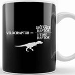 Baskı Dükkanı Distanceraptor Divided By Timeraptor Velociraptor Beyaz Porselen Kupa Bardak