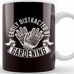 Baskı Dükkanı Distracted By Gardening Gardener Garden Plants Flowers Lawn Beyaz Porselen Kupa Bardak