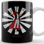 Baskı Dükkanı Dracule Mihawk Retro Japanese One Piece Porselen Beyaz Kupa Bardak