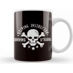 Baskı Dükkanı Driver Instructor School Skull Lesson Teacher Novice Driver Kupa