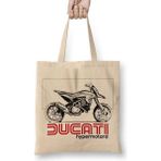 Baskı Dükkanı Ducati Hypermotard Bez Kadın Günlük Çanta