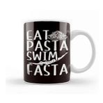 Baskı Dükkanı Eat Pasta Swim Fasta Swimmer Swimming Indoor Pool Athlete Kupa Bardak