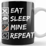 Baskı Dükkanı Eat Sleep Mine Repeatminecraft Kupa Bardak