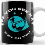 Baskı Dükkanı Eff You See Kay Why Oh You Yoga Kupa Bardak