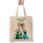 Baskı Dükkanı Elsa Frozen Fever Anna Olaf Bez Kadın Günlük Çanta