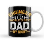 Baskı Dükkanı Engineer Dad Engineer And Father Porselen Beyaz Kupa Bardak