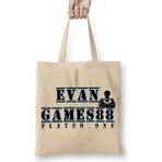 Baskı Dükkanı Evan Games 88 Player One Bez Uzun Saplı Krem Rengi Çanta