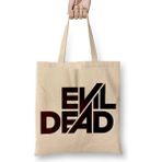 Baskı Dükkanı Evil Dead Bez Uzun Saplı Krem Rengi Çanta