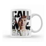 Baskı Dükkanı Exo Chen Call Me Baby Typography Porselen Beyaz Kupa Bardak