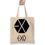 Baskı Dükkanı Exo Planet Bez Uzun Saplı Krem Rengi Çanta
