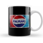 Baskı Dükkanı Faliraki Pepsi Logo Beyaz 330 ml Porselen Kupa Bardak