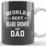 Baskı Dükkanı Fathers Day World's Best Beard Grower And Dad Beyaz 330 ml Porselen Kupa Bardak