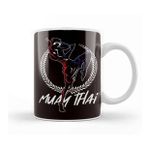 Baskı Dükkanı Fighter Muay Thai Sports Mma Martial Arts Thailand Boxing Beyaz 330 ml Porselen Kupa Bardak