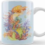 Baskı Dükkanı Fish Pisces 01 Beyaz 330 ml Porselen Kupa Bardak